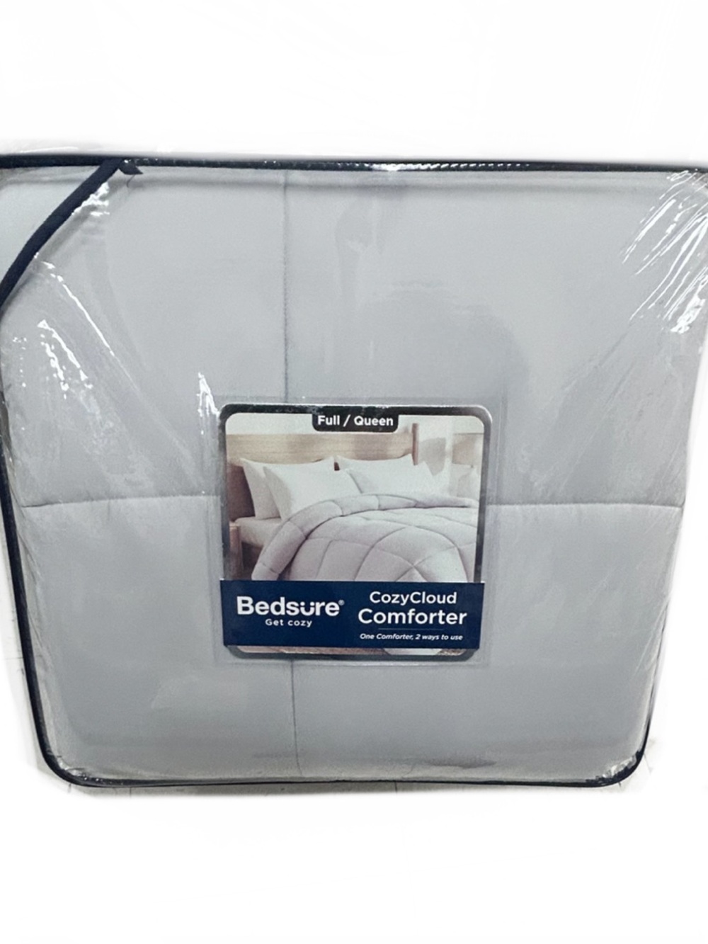 Bedsure Gray Full/Queen Cozy Cloud Comforter 90”x90”